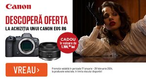 Aparat Foto Mirrorless Full-Frame Canon EOS R6 + Cadou obiectiv RF 50mm F1.8